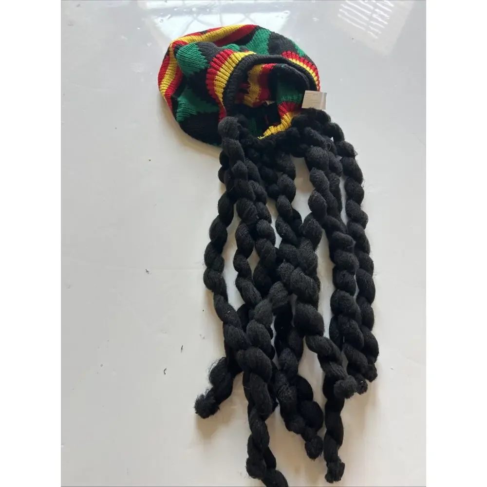 New Rasta Hat with Black Dreadlocks Wig Rasta Wig